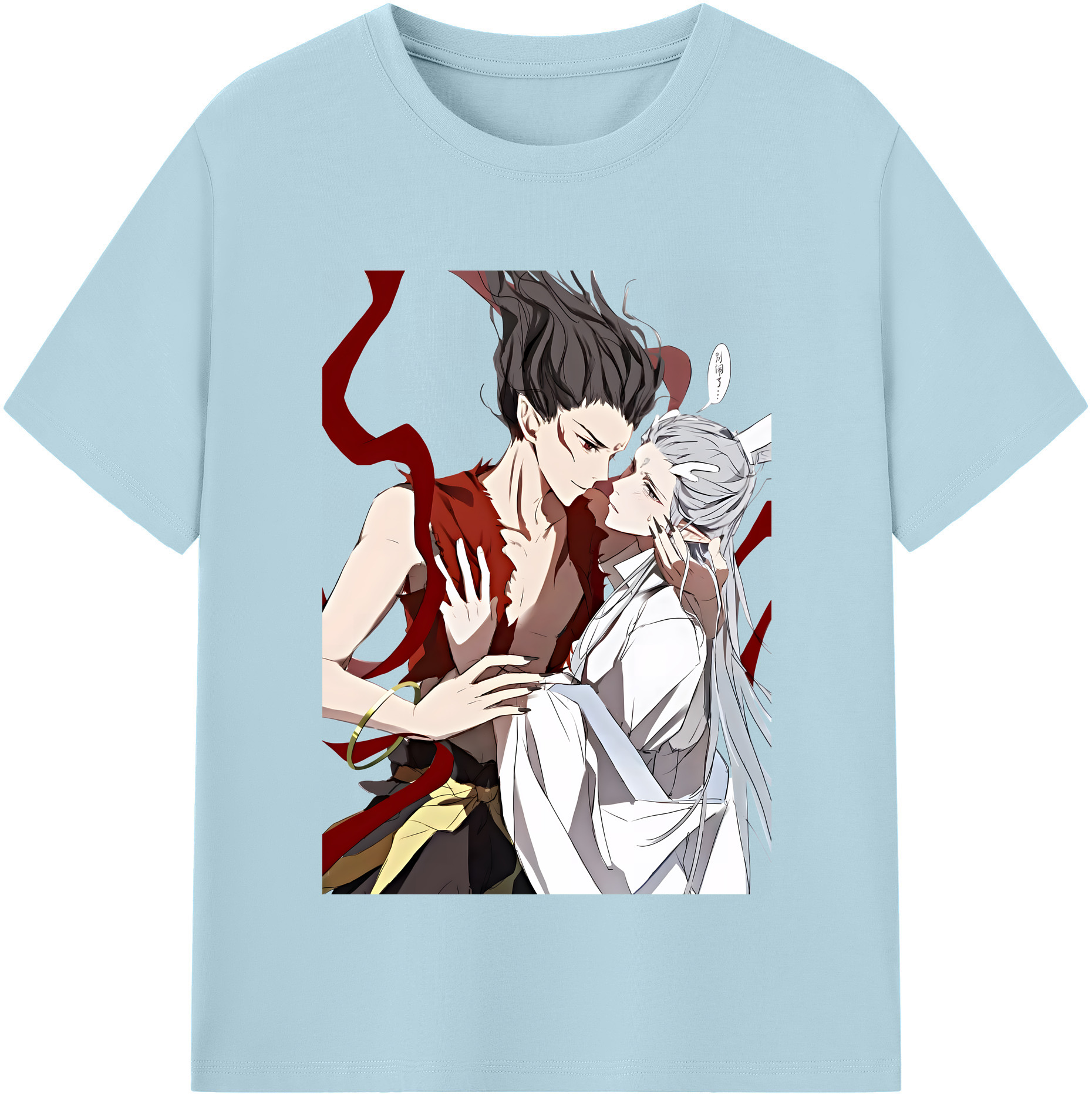 （画像用） Ne Zha 2 ナタ 魔童の大暴れ 綿100％半袖Tシャツ（フロントプリント）